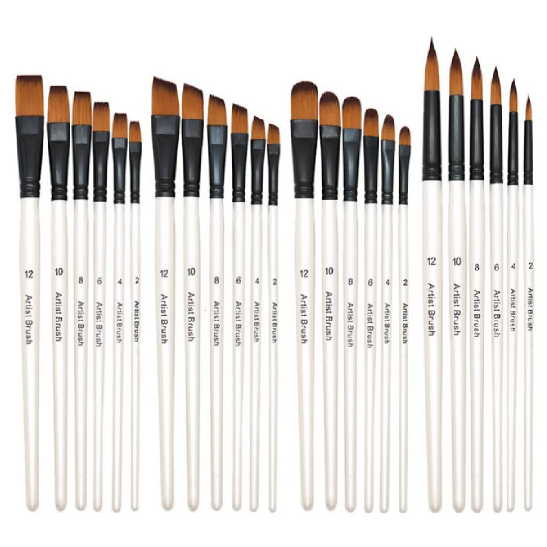 Gouache Paint Set - Conjunto de pincéis BOMEIJIA, redondo, ângulo