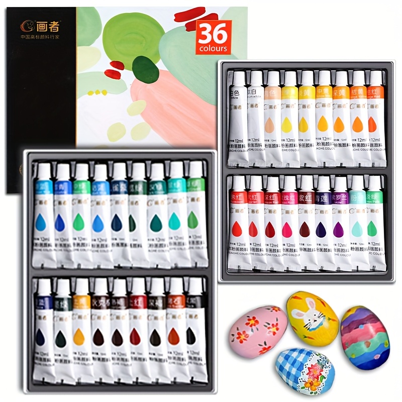 Conjunto de tinta guache 36 co - Gouache Paint Set avaliação e preço