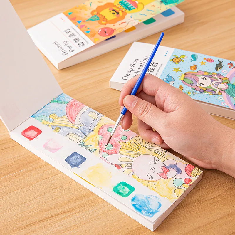 Livro de pintura aquarela port - Gouache Paint Set avaliação e preço
